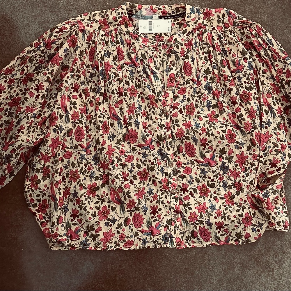 Anthropologie Pilcro Sidney Floral Print Women's Top
